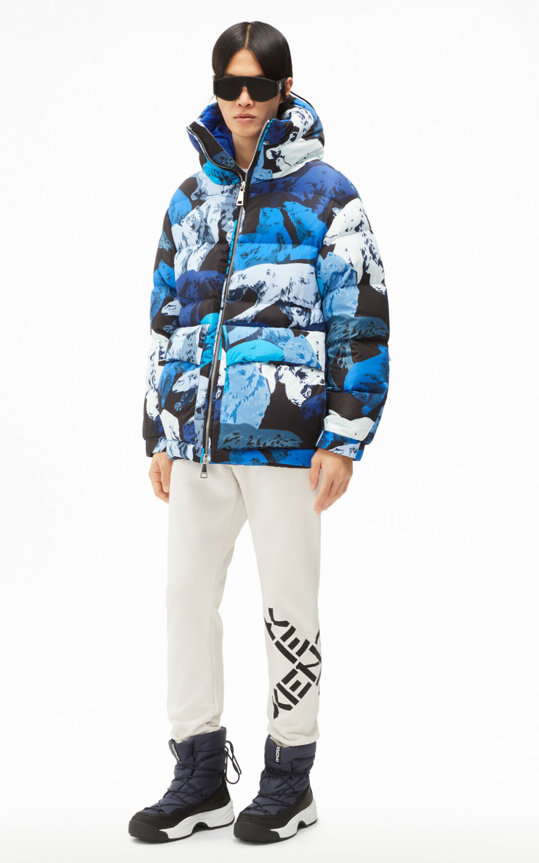 Kenzo Polar Bear Parka Hombre Negras | 7290418-JA